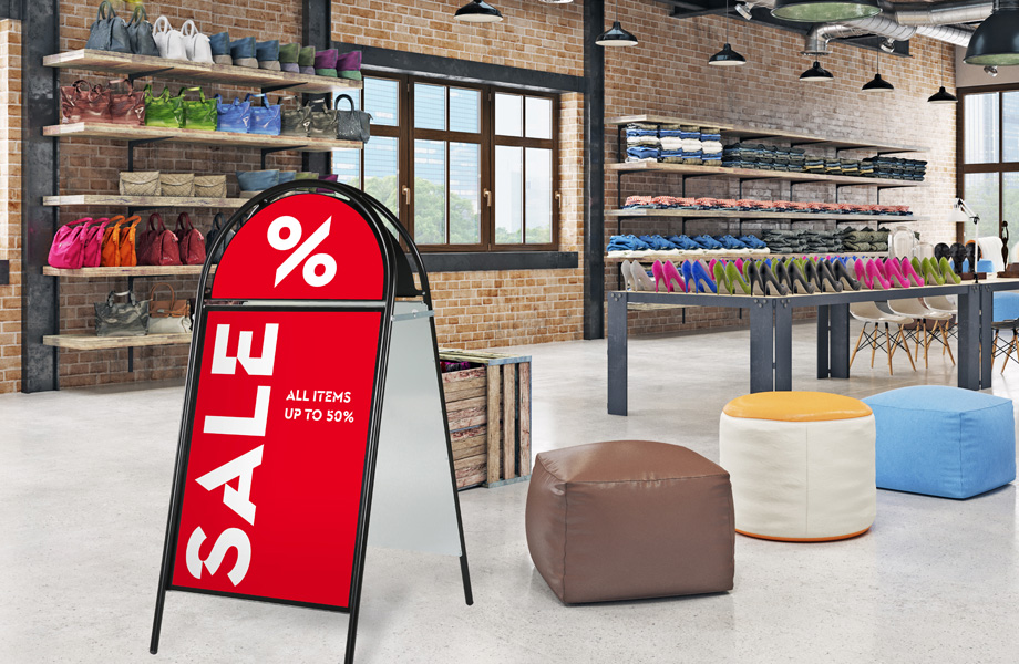 Topschild-Drucke für Kundenstopper Stahlrohr