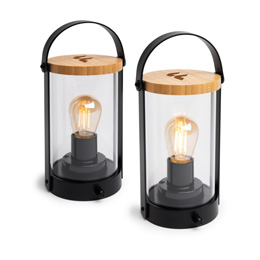 Edison Laternen mit Bambusdeckel