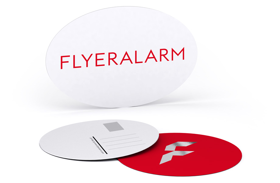 Postkarten, rund/oval