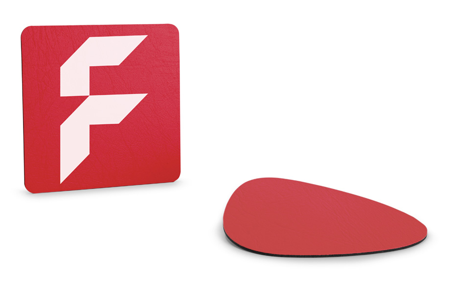 Untersetzer aus Kunstleder, rutschfest