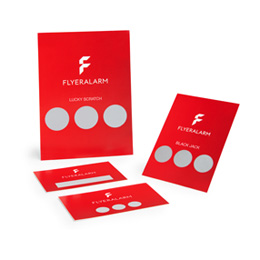 Flyer mit individualisierbaren Rubbelfeldern