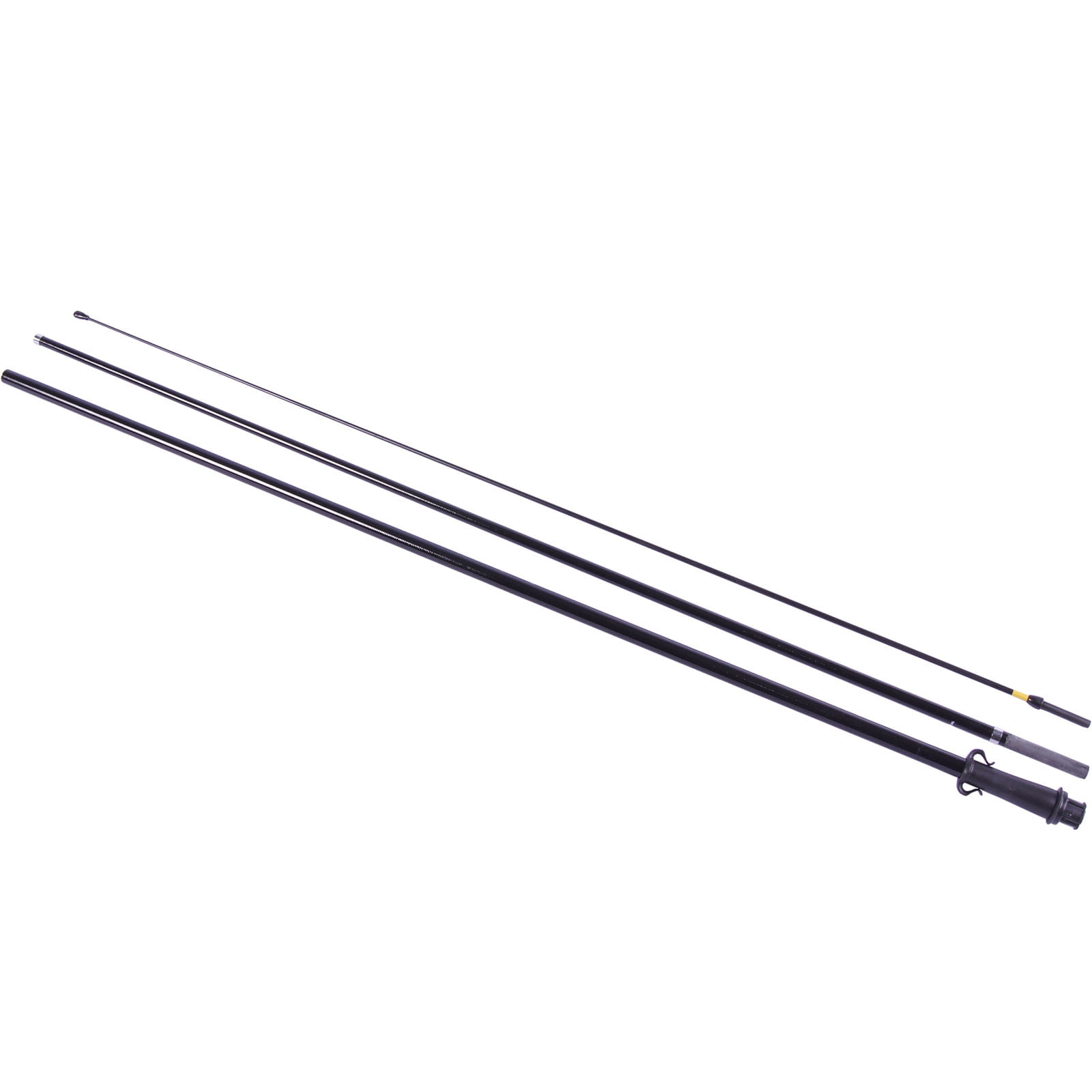 Mastset für Beachflag Easyflag, bestehend aus vier schwarzen Stangen mit Verbindungselementen.