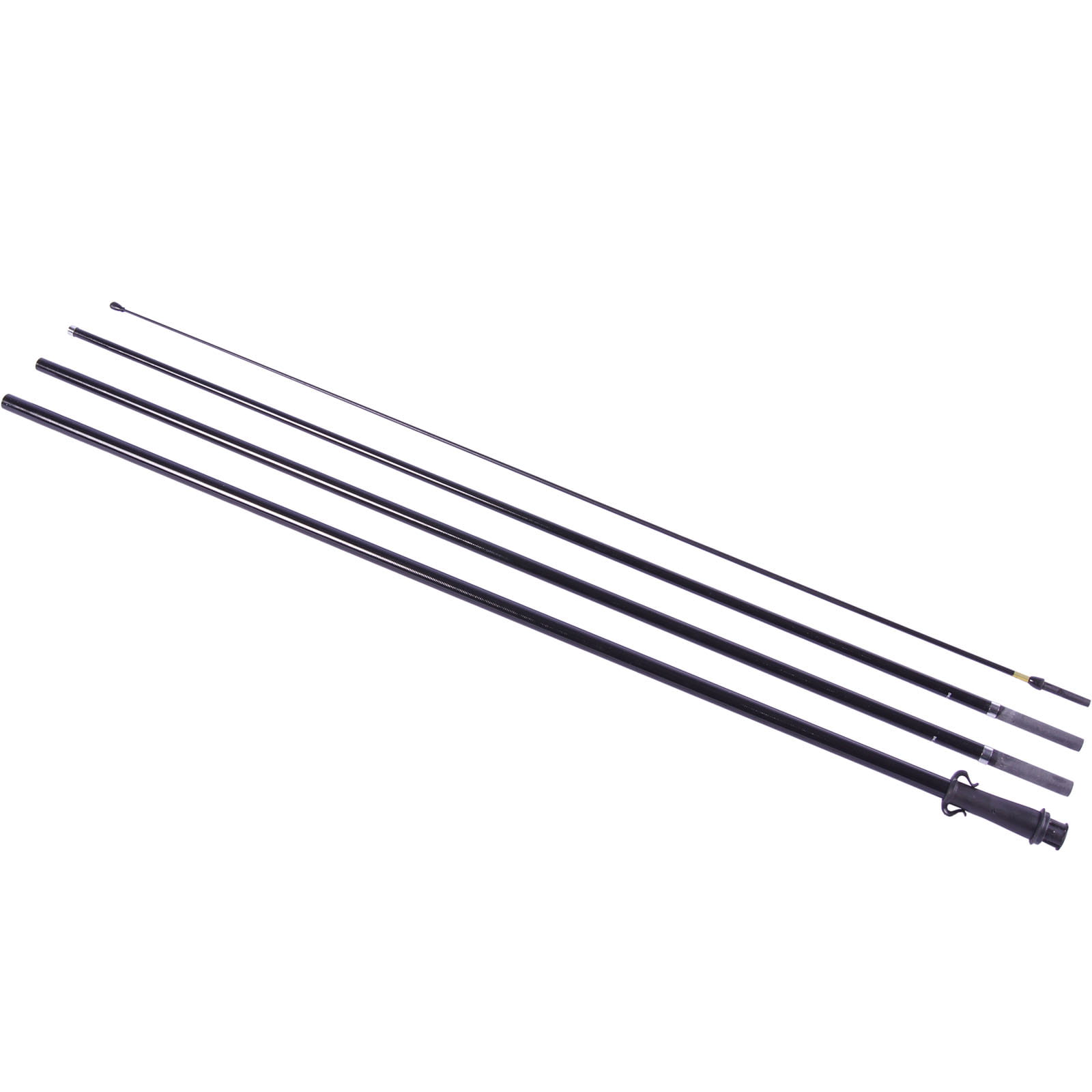 Mastset für Beachflag Easyflag, bestehend aus vier schwarzen Stangen.