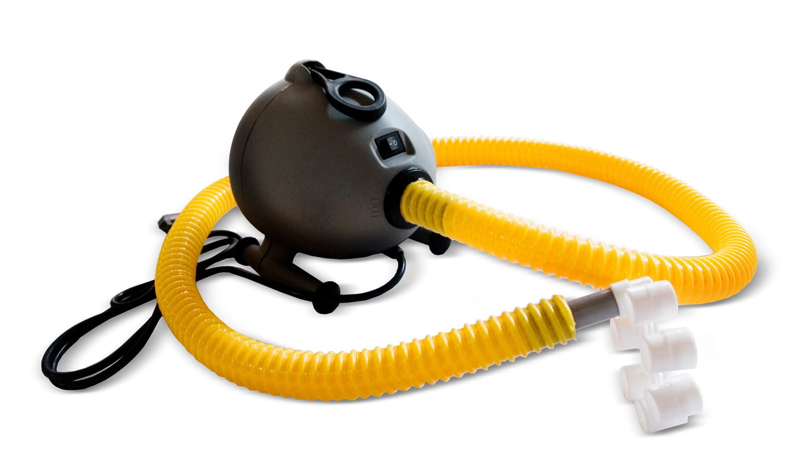 Vento Elektropumpe 1000W mit gelbem Schlauch und weißen Anschlüssen.