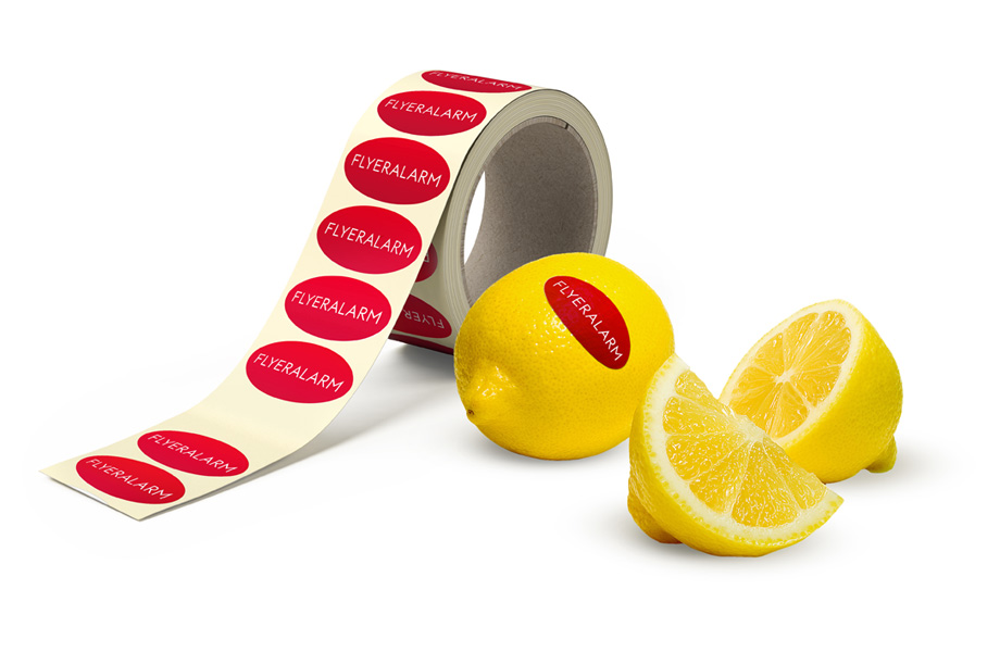 Lebensmitteletiketten auf Rolle