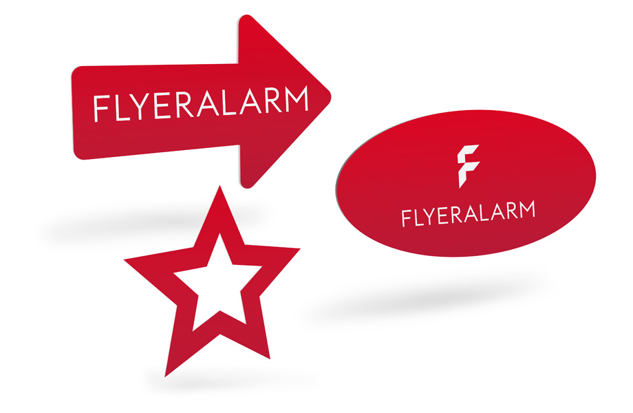 Werbeschilder in Freiform inkl. Druck