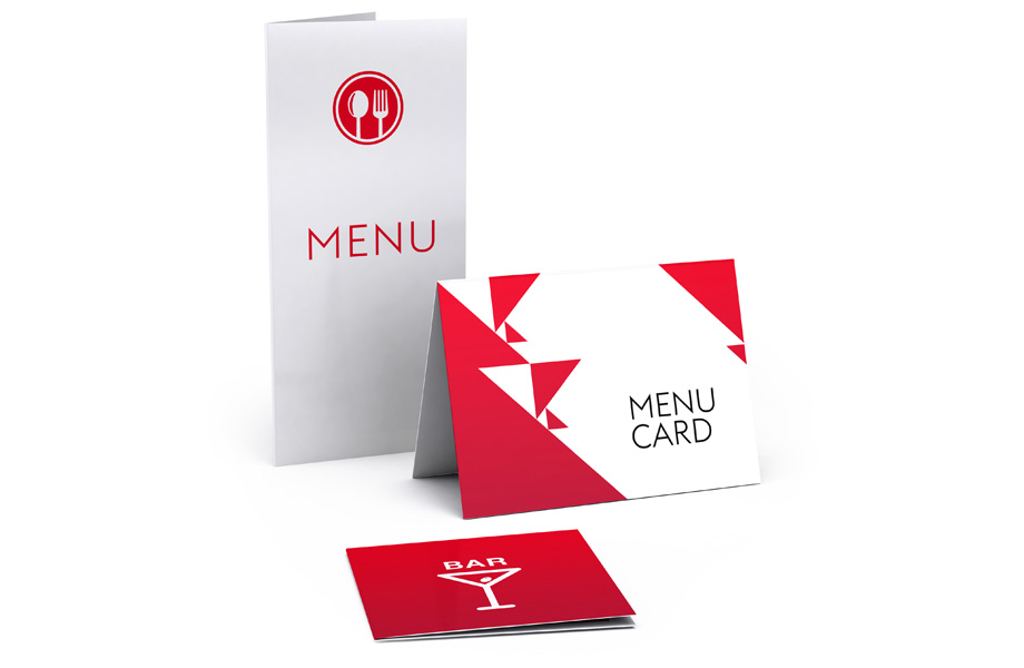 Speise- und Getränkekarten, Einbruchfalz