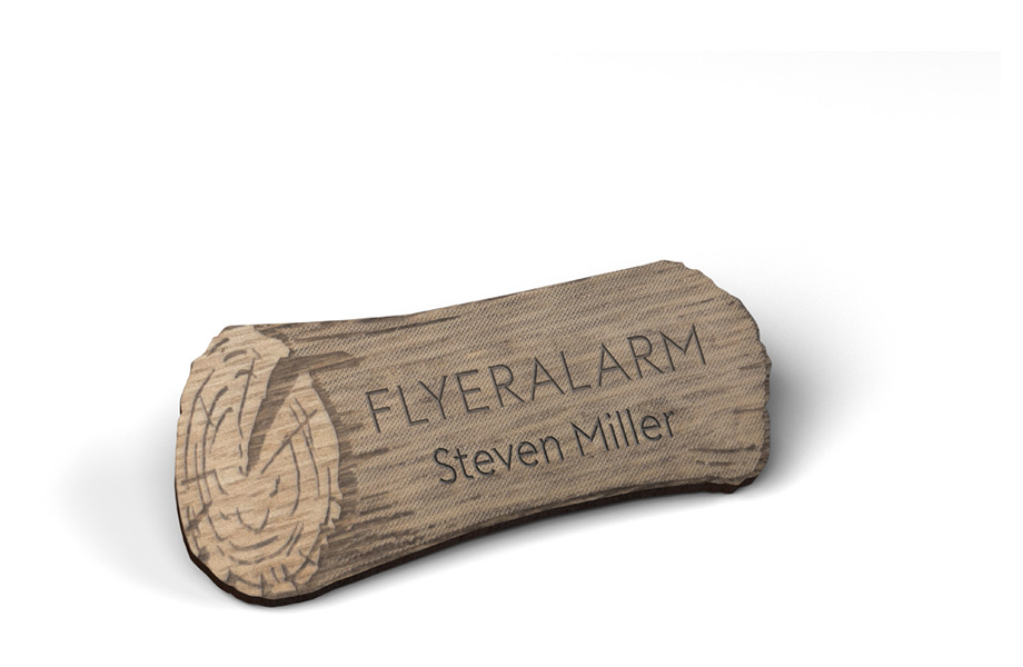 Firmenanstecker Holz
