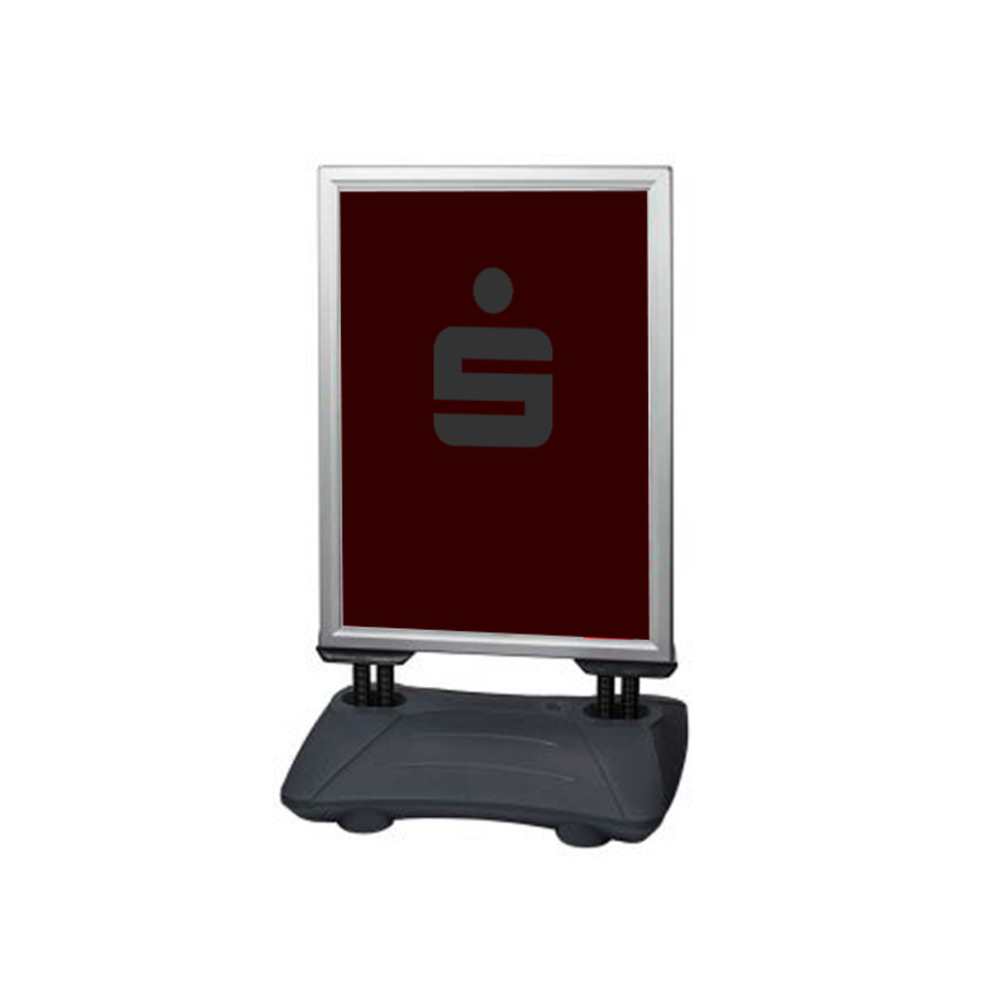 Kundenstopper mit Wassertank, DIN A0