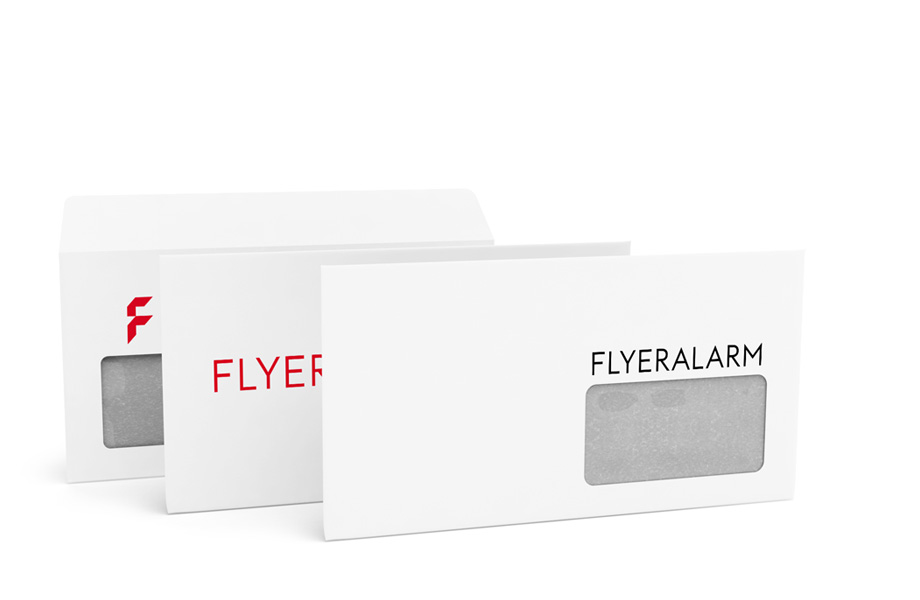 Günstige Briefumschläge partiell bedruckt, haftklebend