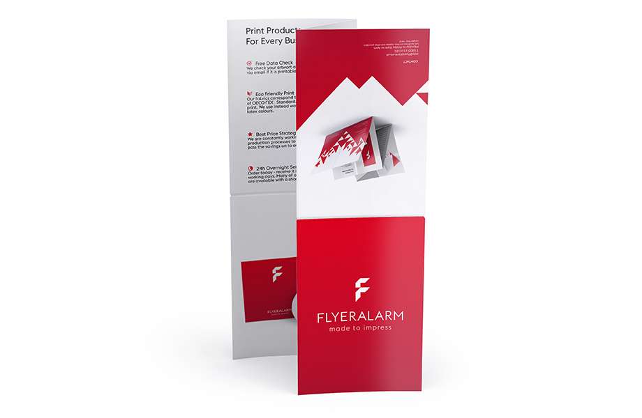 Faltblätter, Zickzack-Kreuzbruchfalz