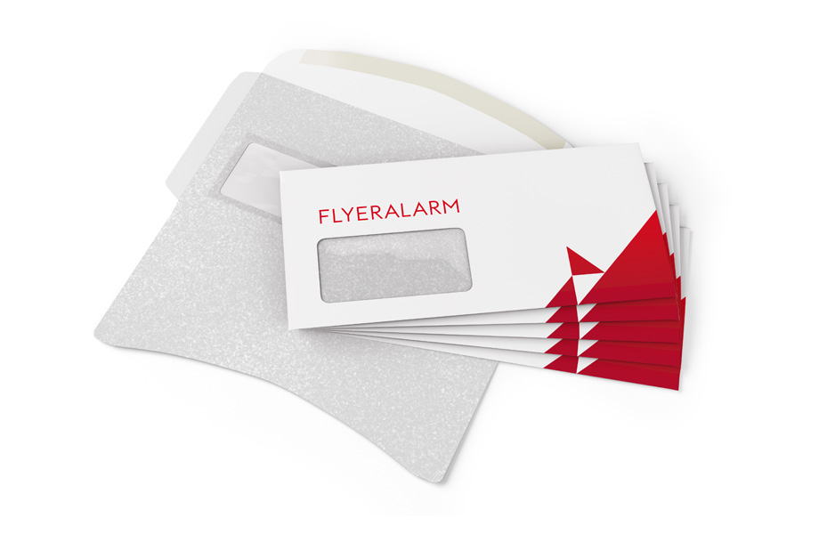 Günstige Kuvertierhüllen partiell bedruckt, nassklebend