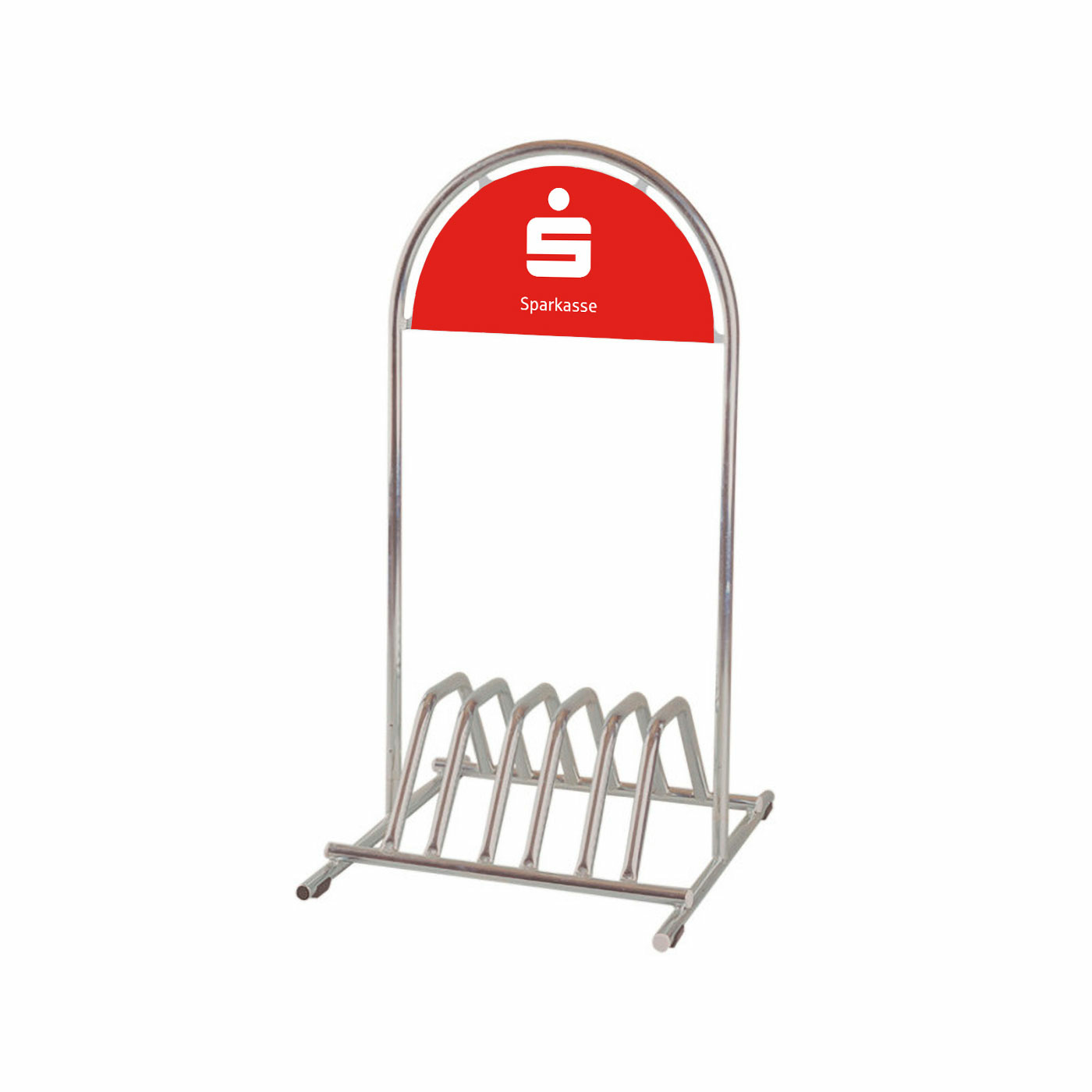 Sparkasse Fahrradständer mit Magnetschild