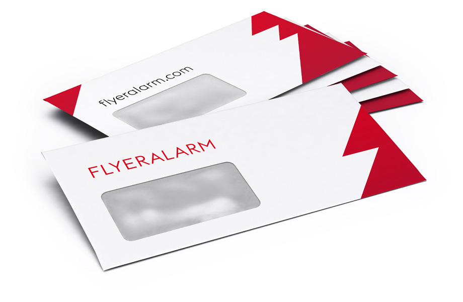 Briefumschläge mit Fenster links, haftklebend