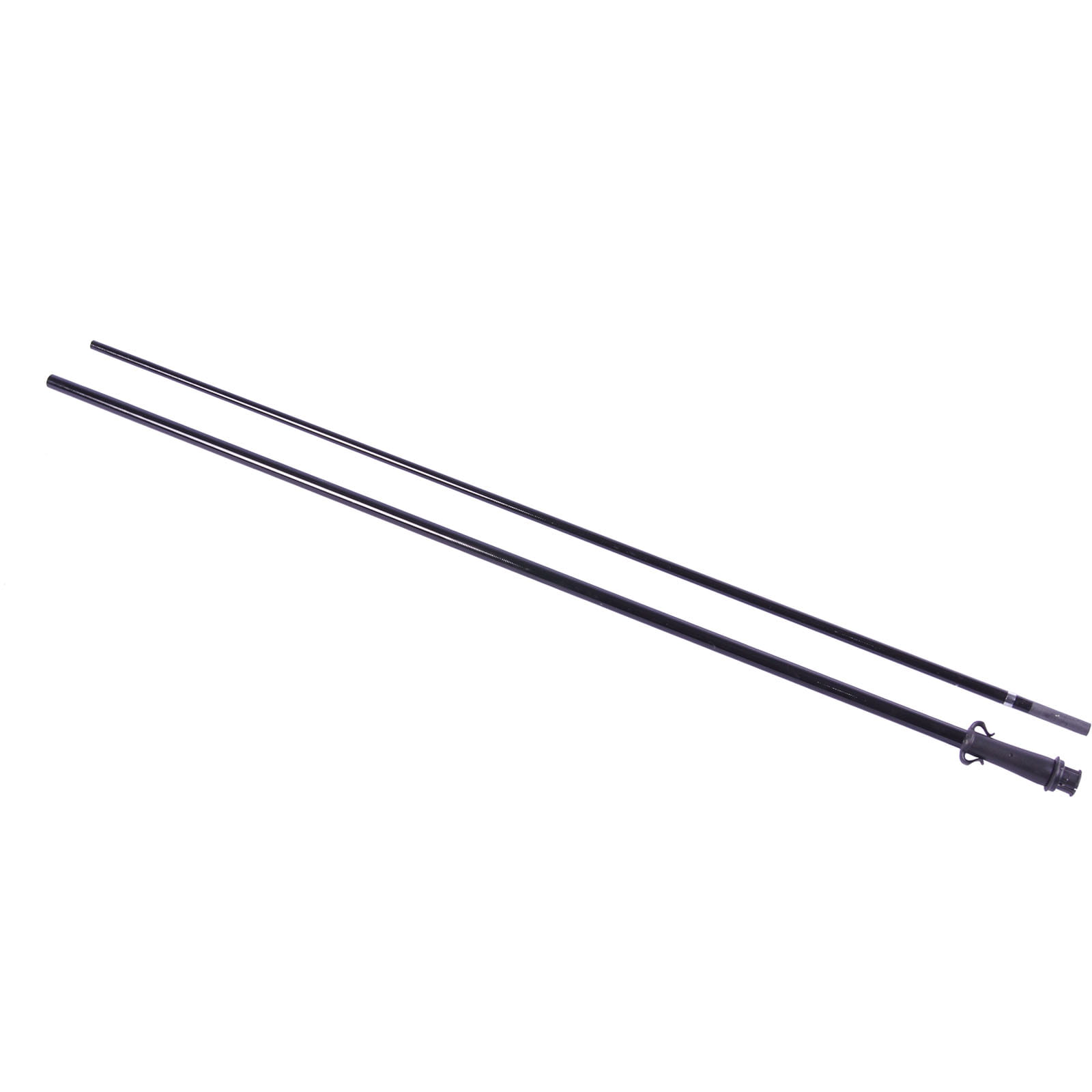 Mastset für Beachflag Easyflag, bestehend aus zwei schwarzen Stangen, geeignet für quadratische Flaggen.