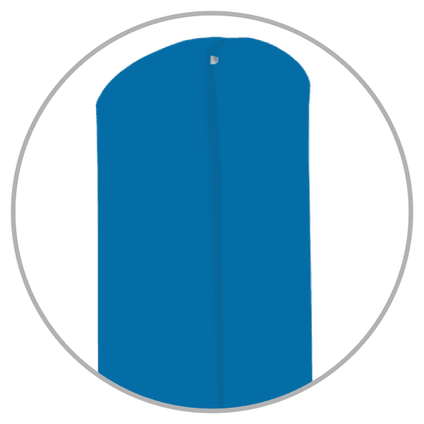 Messestand Easy360 Round Large in blauer Farbe mit dem Logo von ENTDECKER.