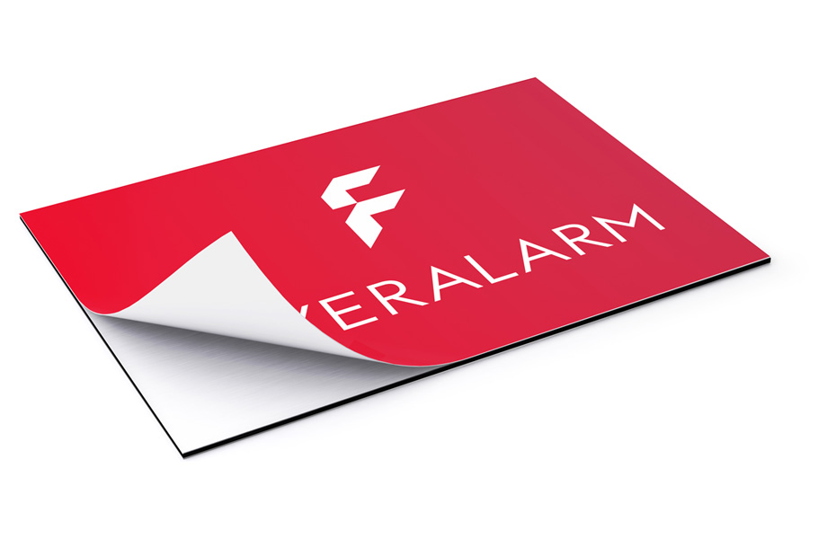 Schilder mit Foliendruck